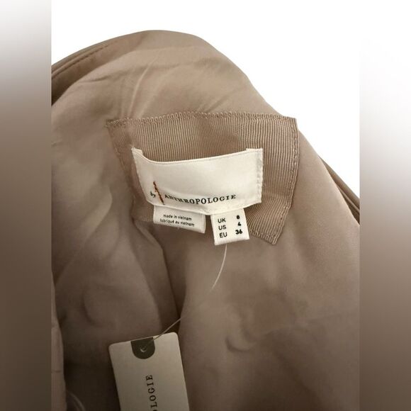 By Anthropology faux leather one shoulder asymmetric midi dress size 4 - Picture 5 of 6